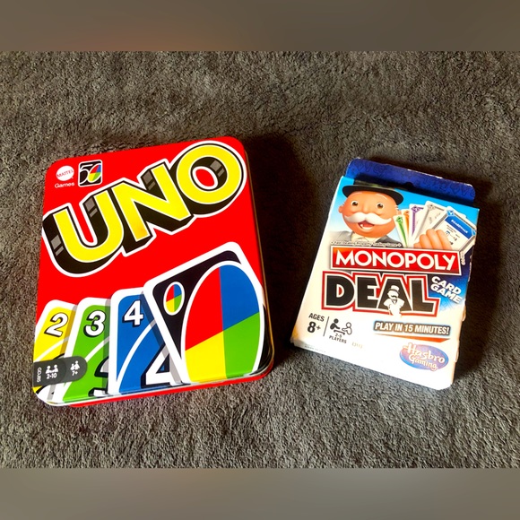 Monopoly Card Game & UNO card Game- New - Picture 1 of 2